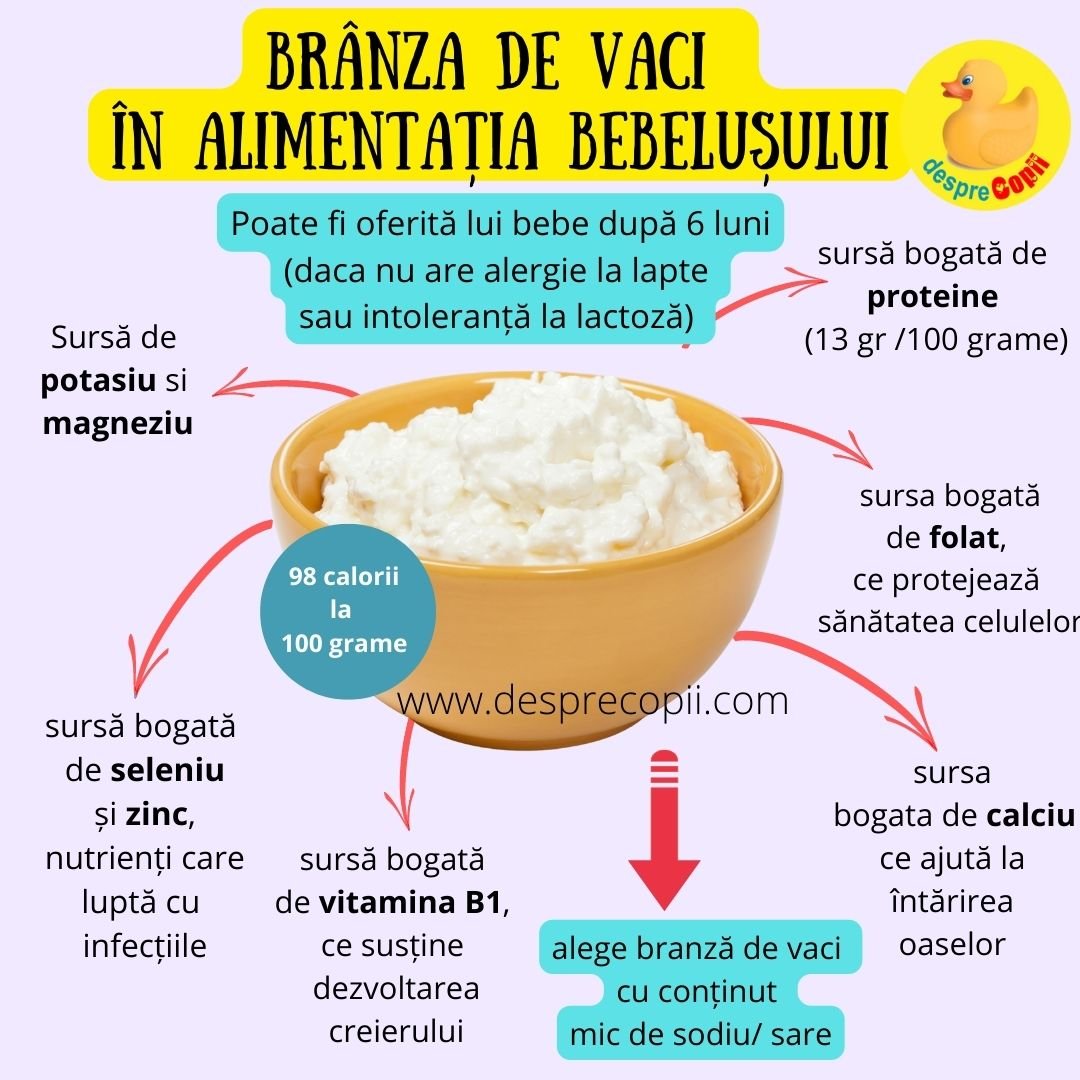 branza de vaci bebelusi